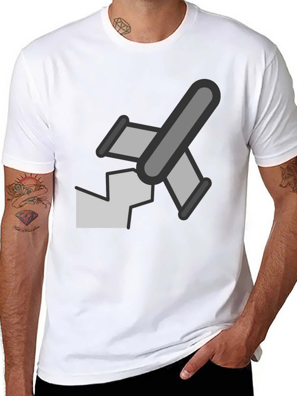 Graphic Tee - Abstract Plane Design