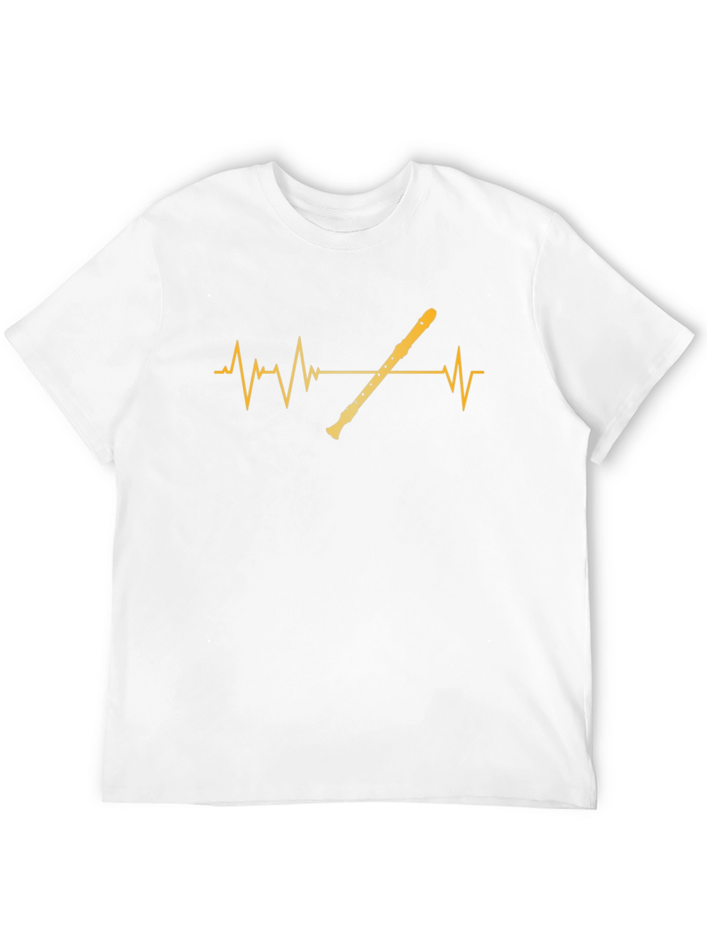 Flute Heartbeat T-Shirt - Music Lover Tee