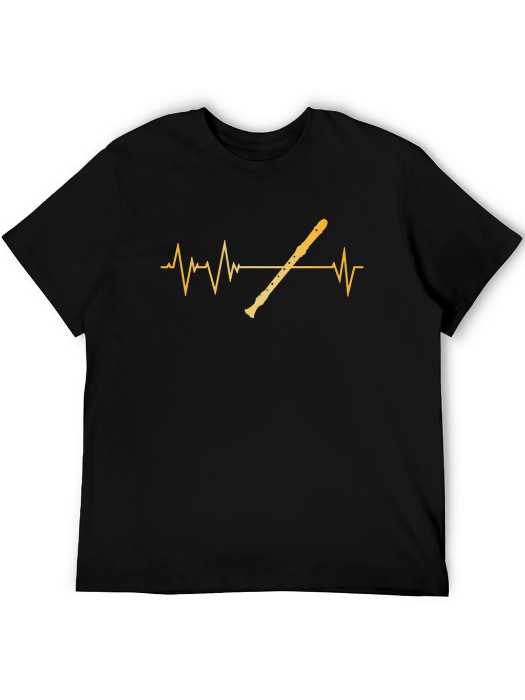 Flute Heartbeat T-Shirt - Music Lover Tee