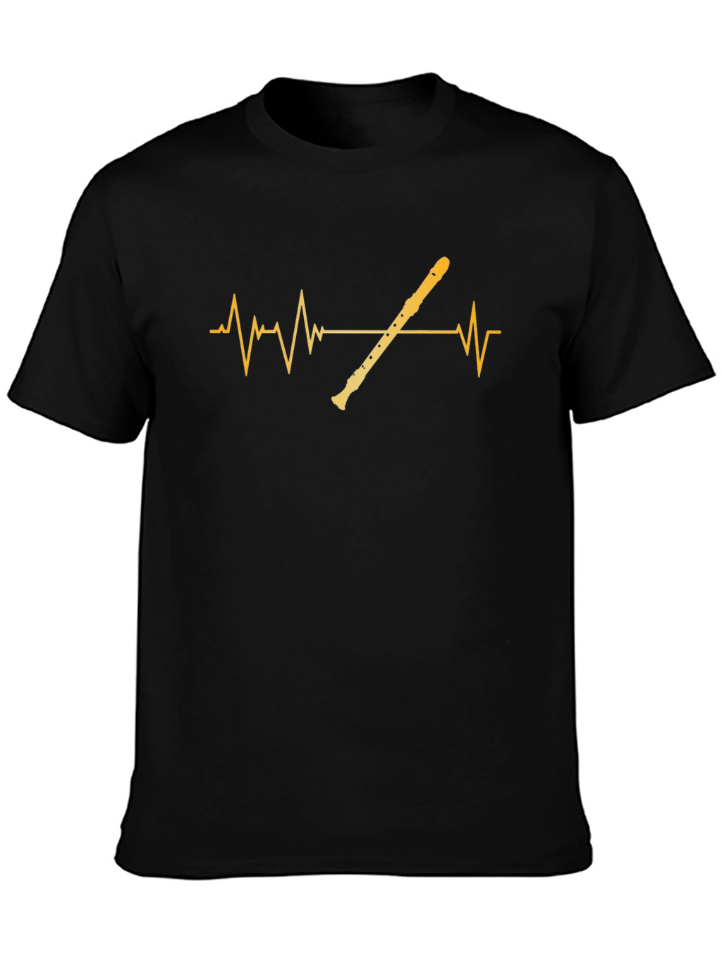 Flute Heartbeat T-Shirt - Music Lover Tee