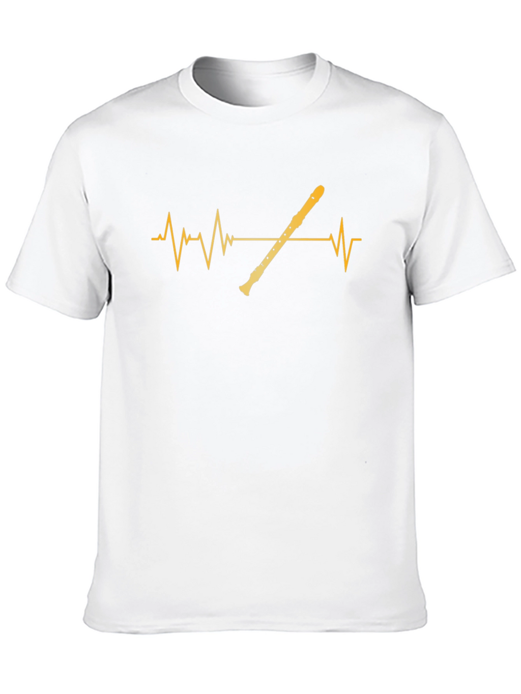 Flute Heartbeat T-Shirt - Music Lover Tee