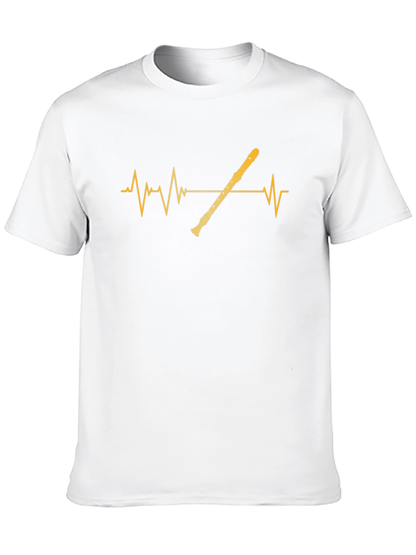 Flute Heartbeat T-Shirt - Music Lover Tee