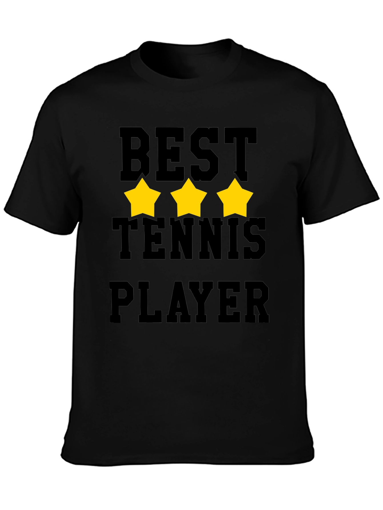 Best Tennis Player Graphic T-Shirt - Black