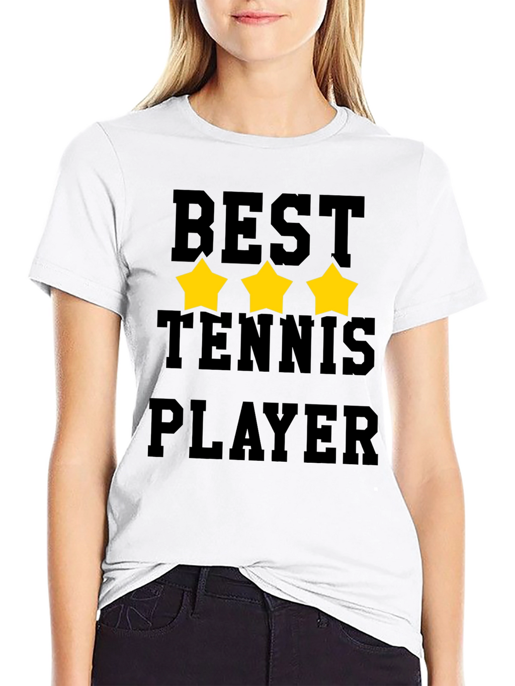 Best Tennis Player Graphic T-Shirt - Black