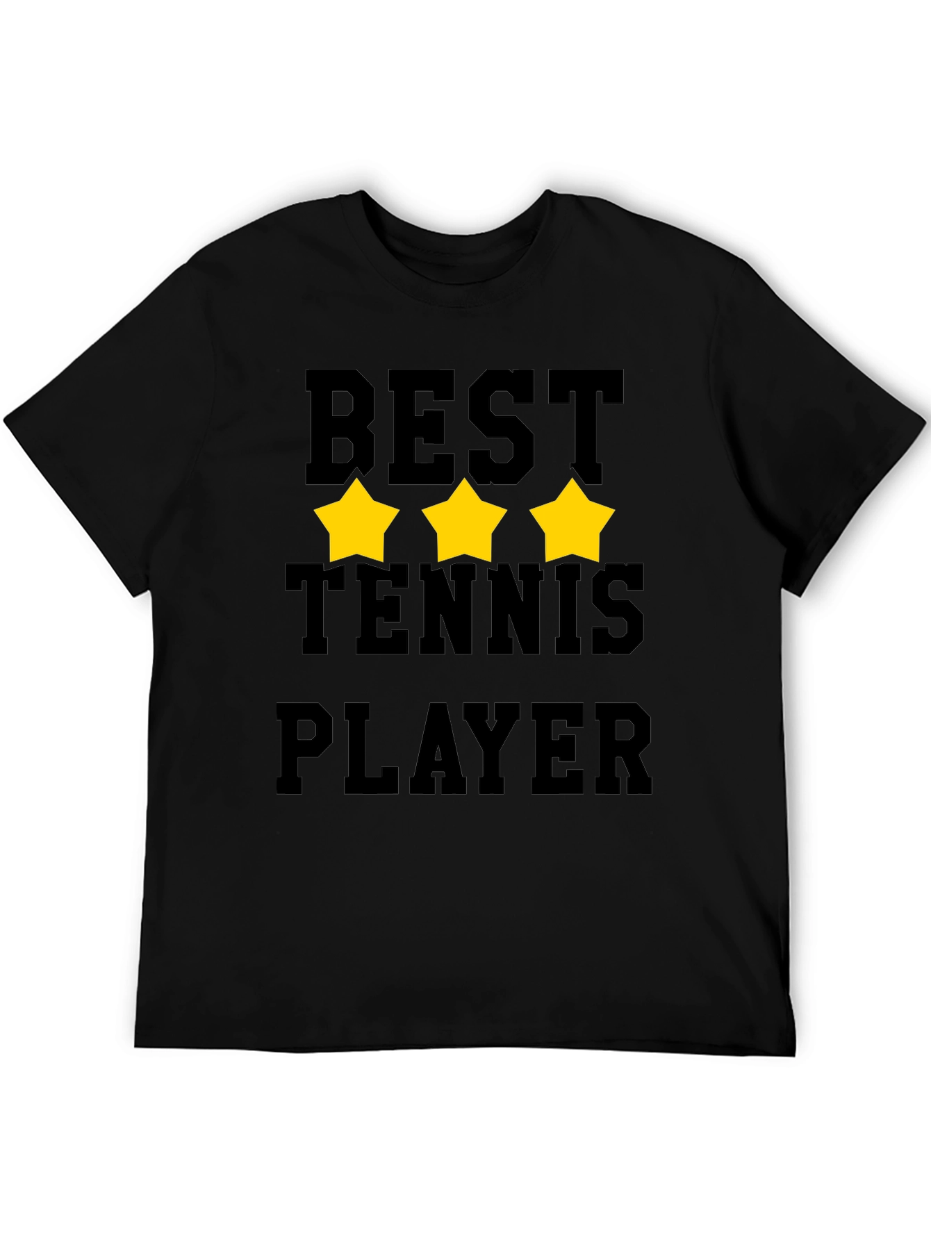Best Tennis Player Graphic T-Shirt - Black
