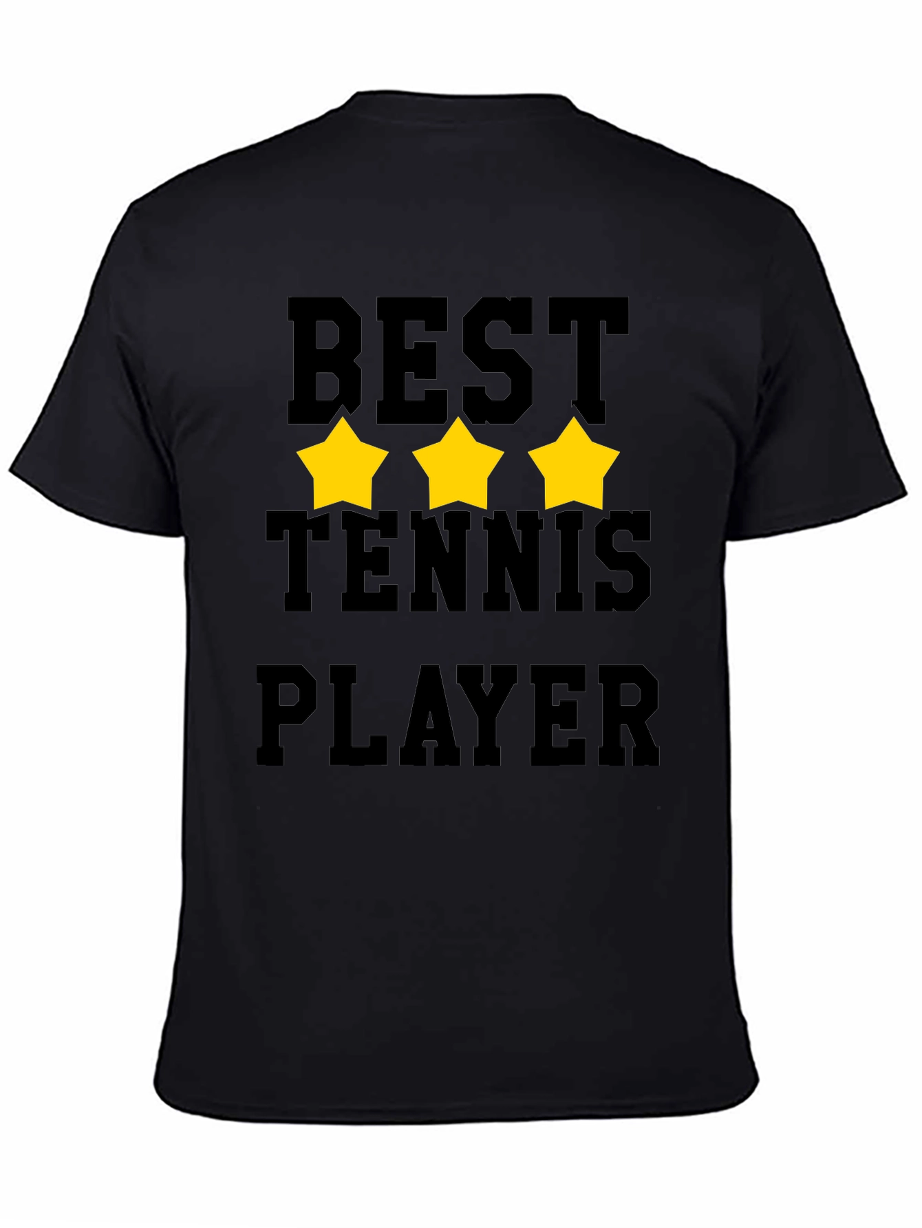 Best Tennis Player Graphic T-Shirt - Black