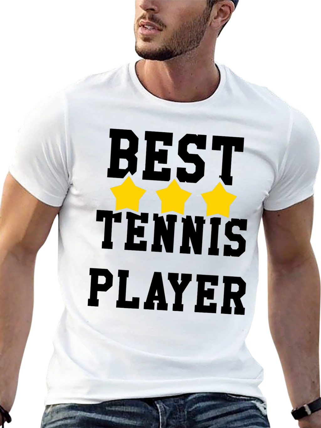 Best Tennis Player Graphic T-Shirt - Black