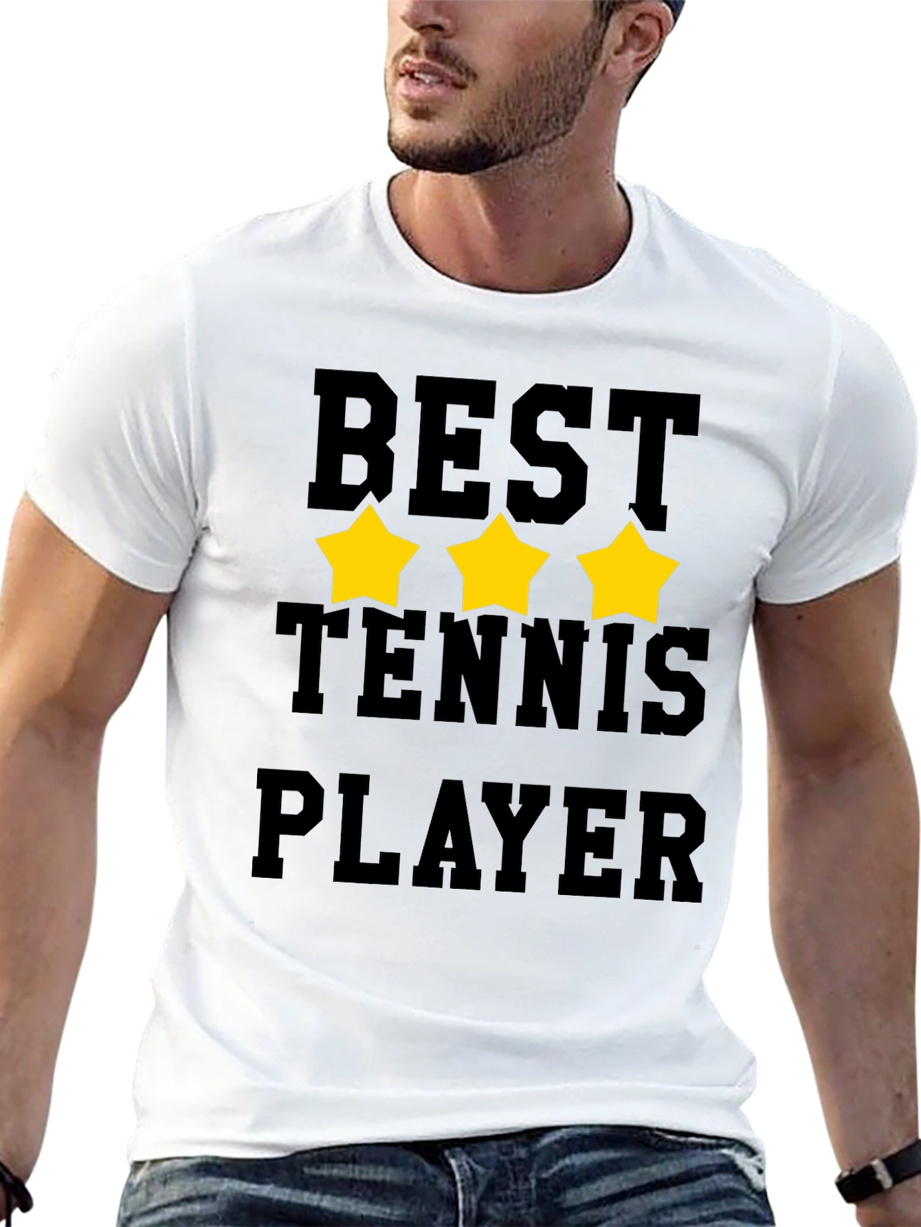 Best Tennis Player Graphic T-Shirt - Black
