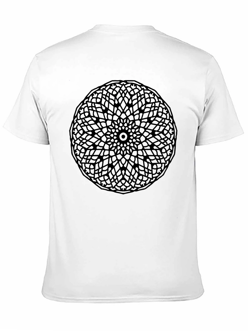 Geometric Mandala T-Shirt - Sleek Black Design