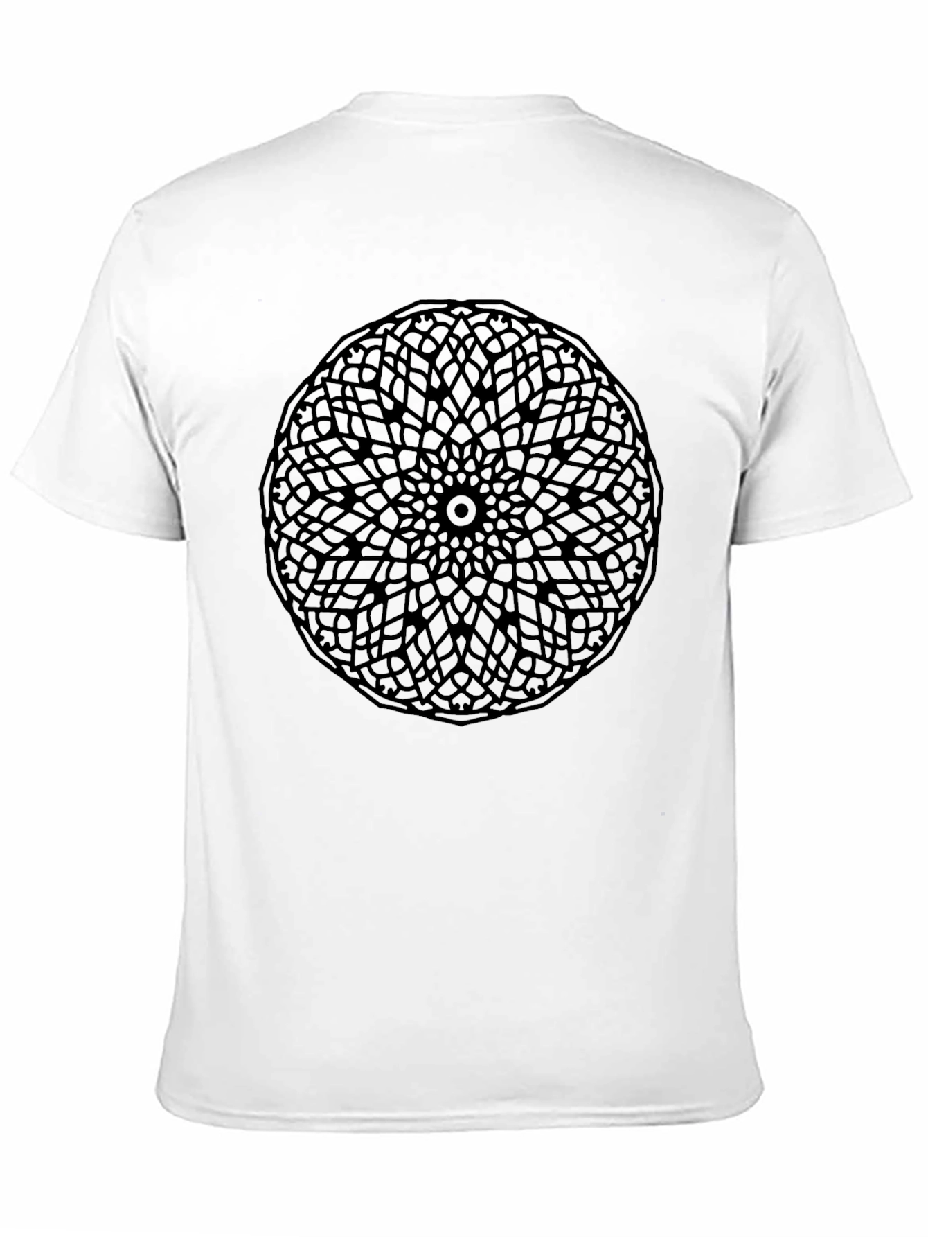 Geometric Mandala T-Shirt - Sleek Black Design