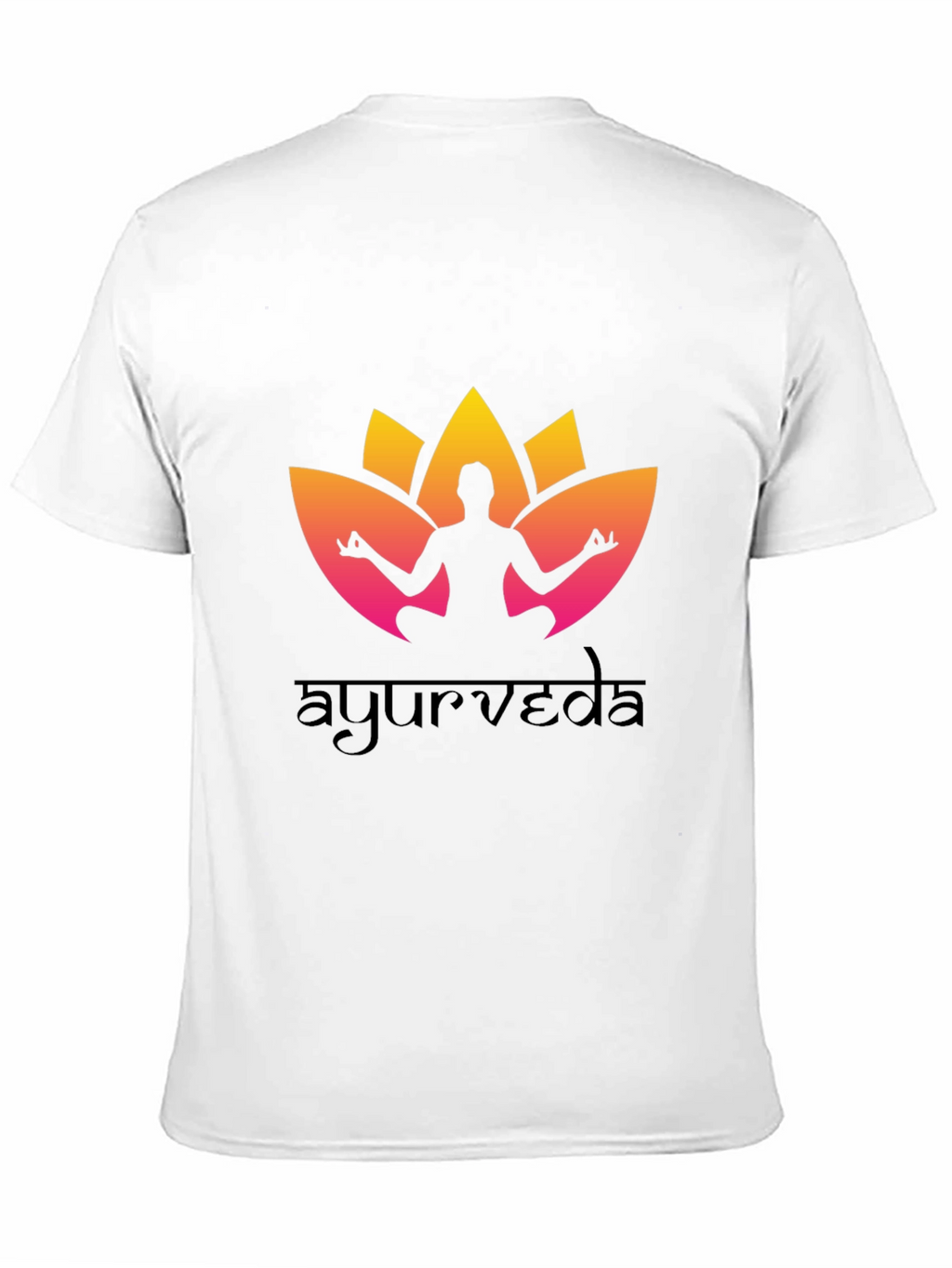Ayurveda Yoga T-Shirt - Black Cotton