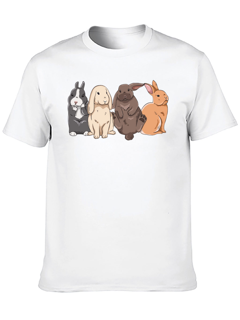 Cute Rabbits T-Shirt | Black Tee