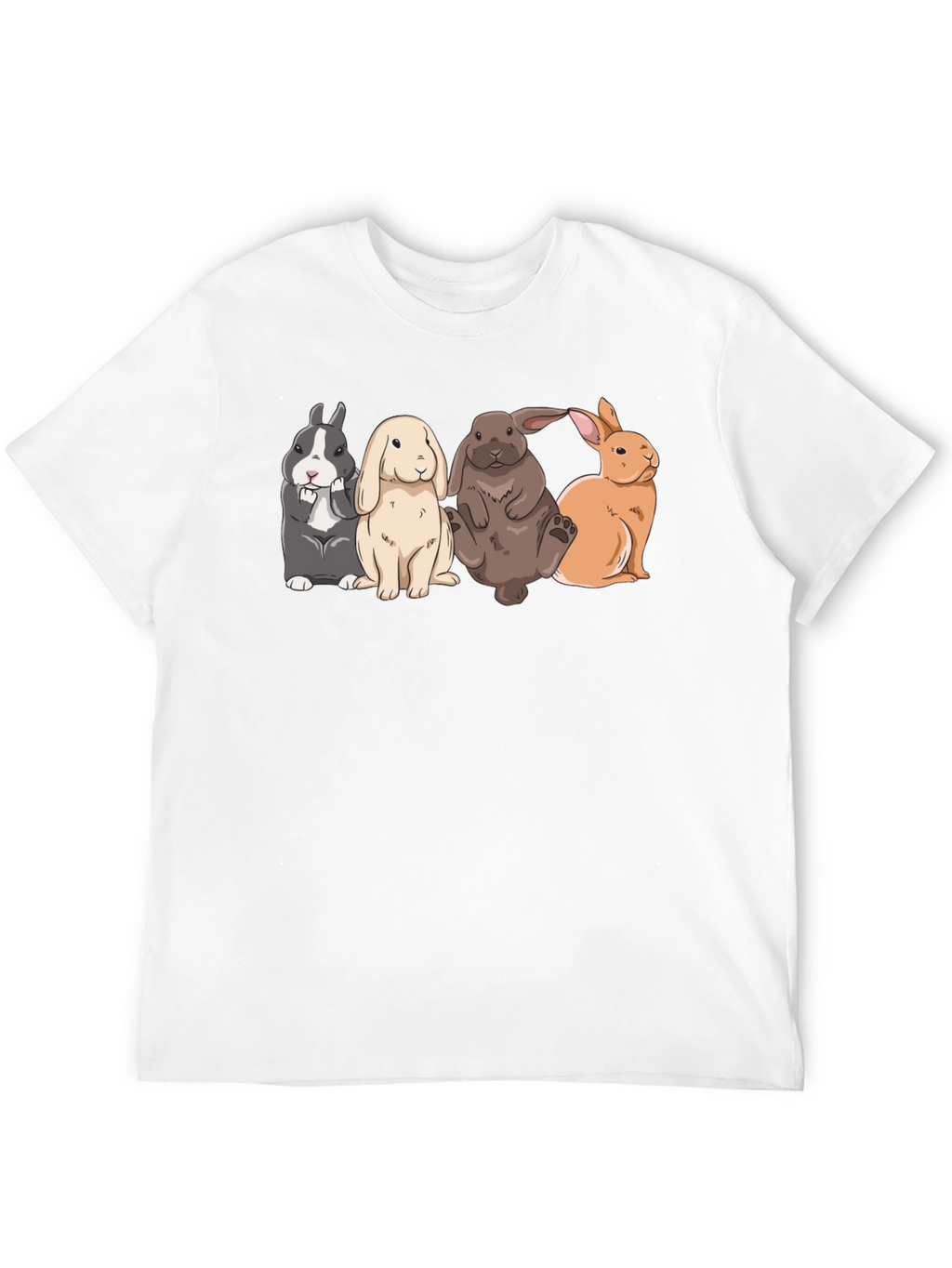 Cute Rabbits T-Shirt | Black Tee