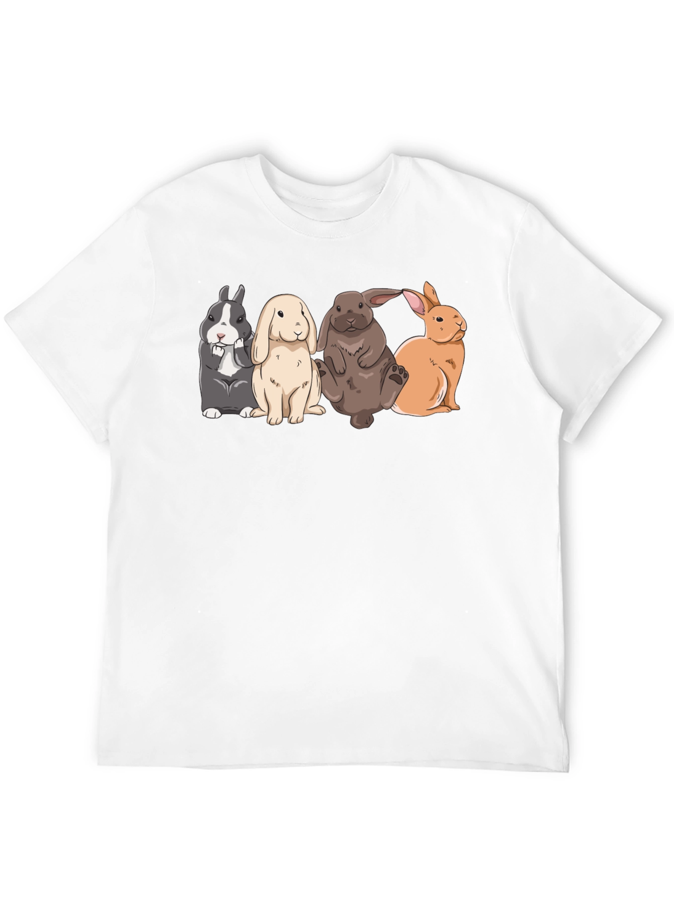 Cute Rabbits T-Shirt | Black Tee
