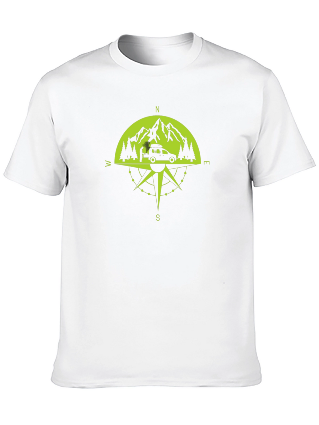 Adventure Compass Graphic T-Shirt - Black