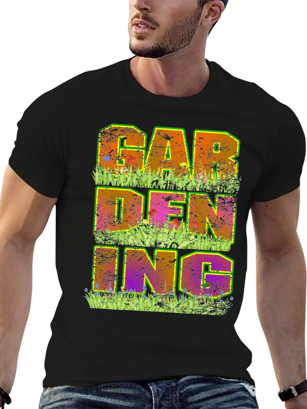 Gardening Graphic T-Shirt - Mens Black Tee