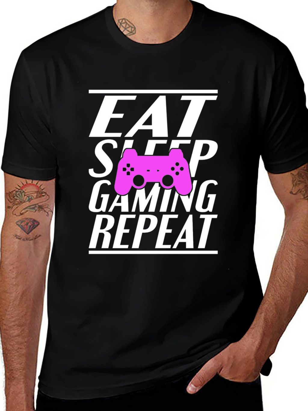 Eat Sleep Gaming Repeat Gamer T-Shirt