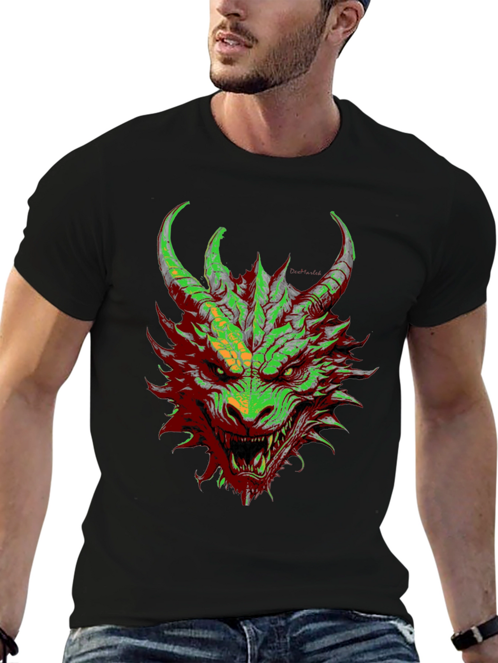 Dragon Graphic Tee - Mens Black T-Shirt