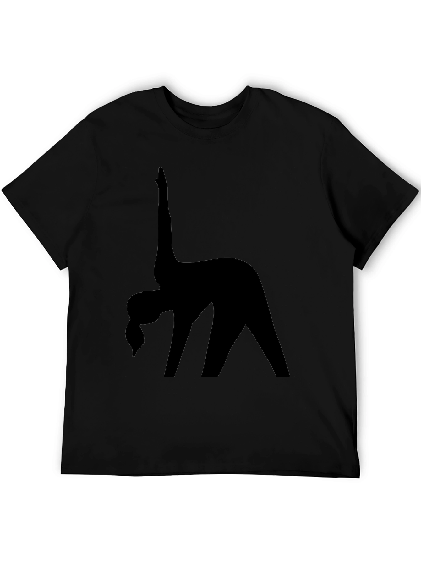 Black Yoga Silhouette T-Shirt