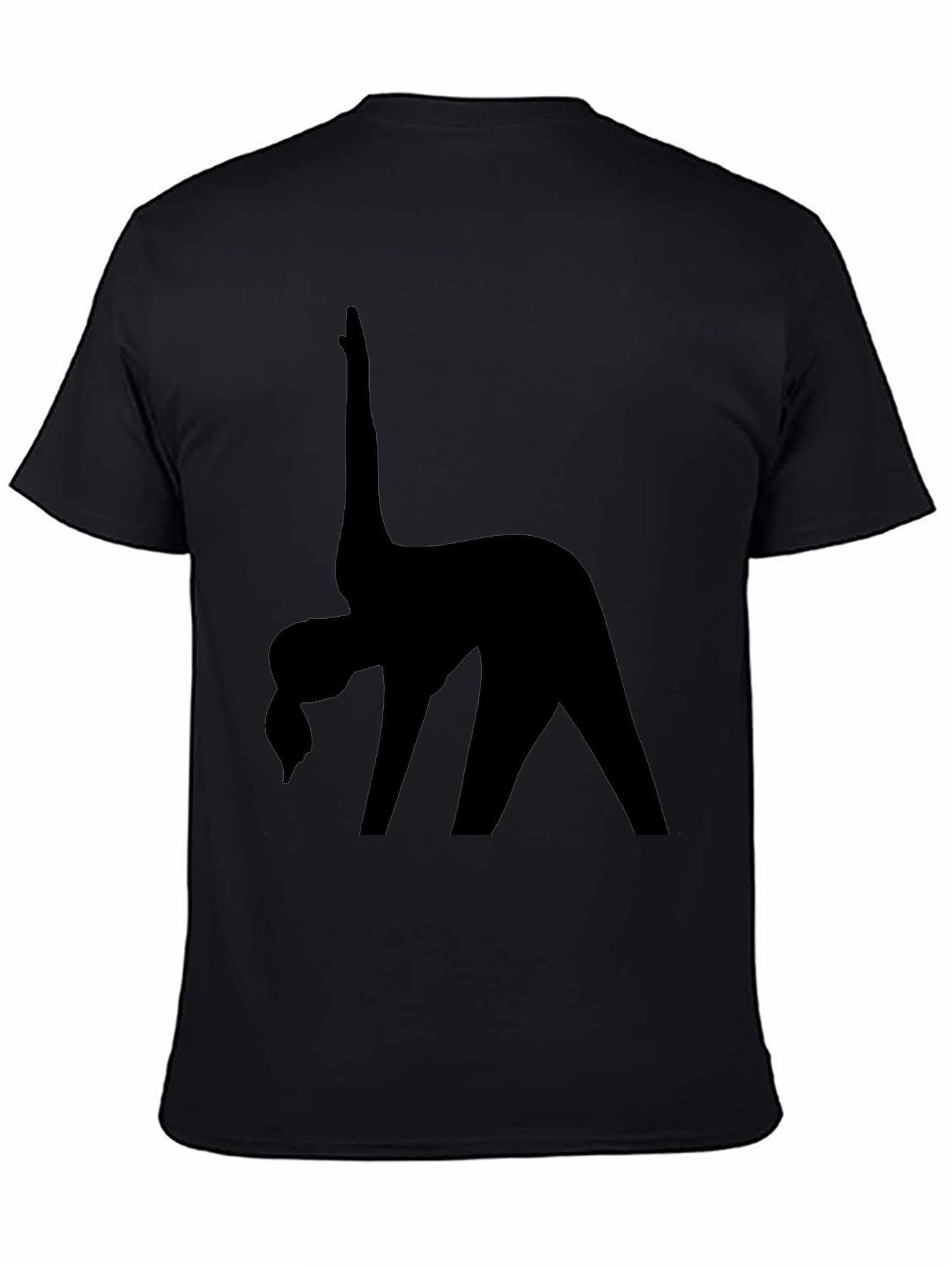 Black Yoga Silhouette T-Shirt
