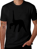 Black Yoga Silhouette T-Shirt
