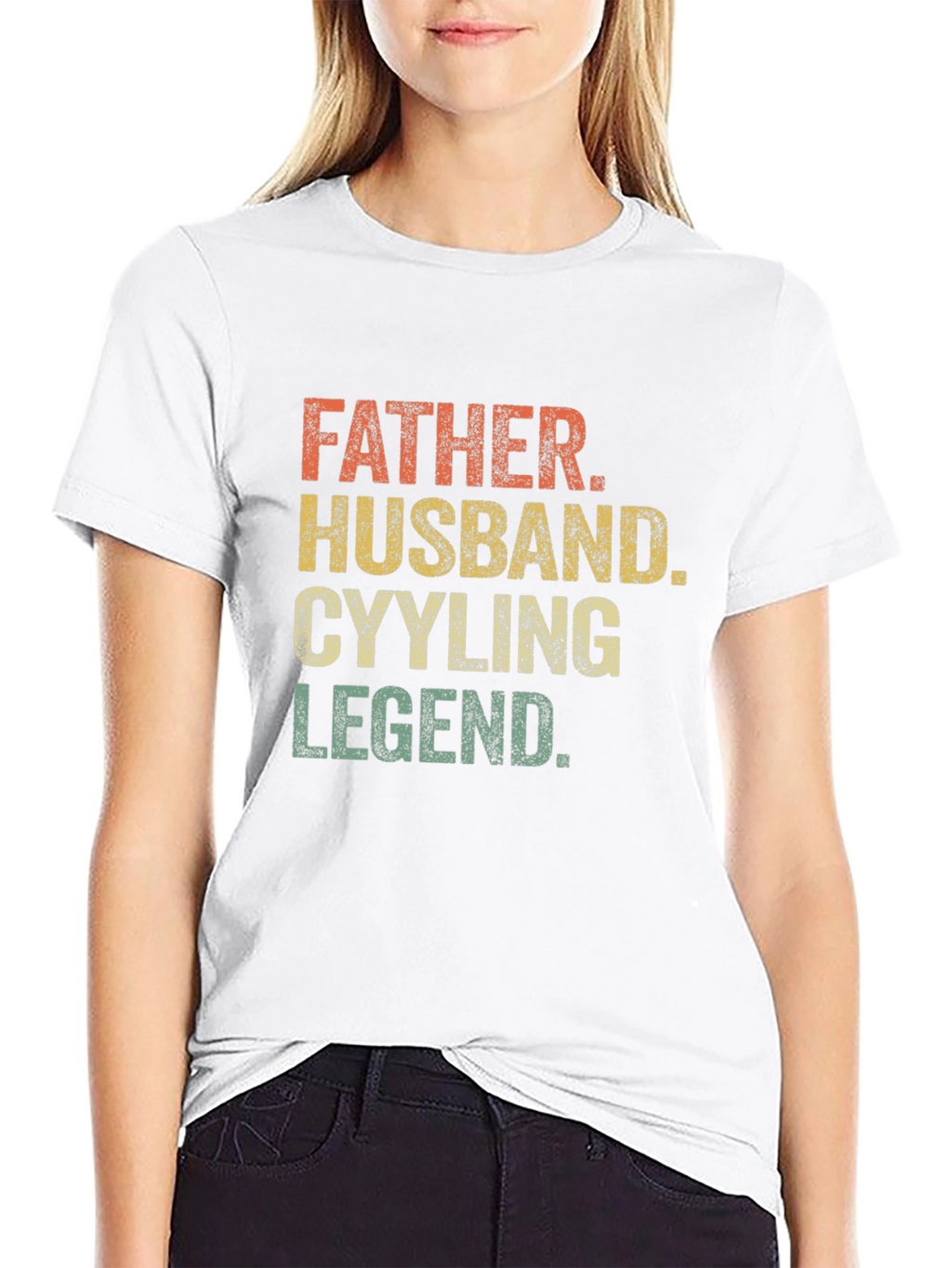 Father Husband Cycling Legend Graphic T-Shirt