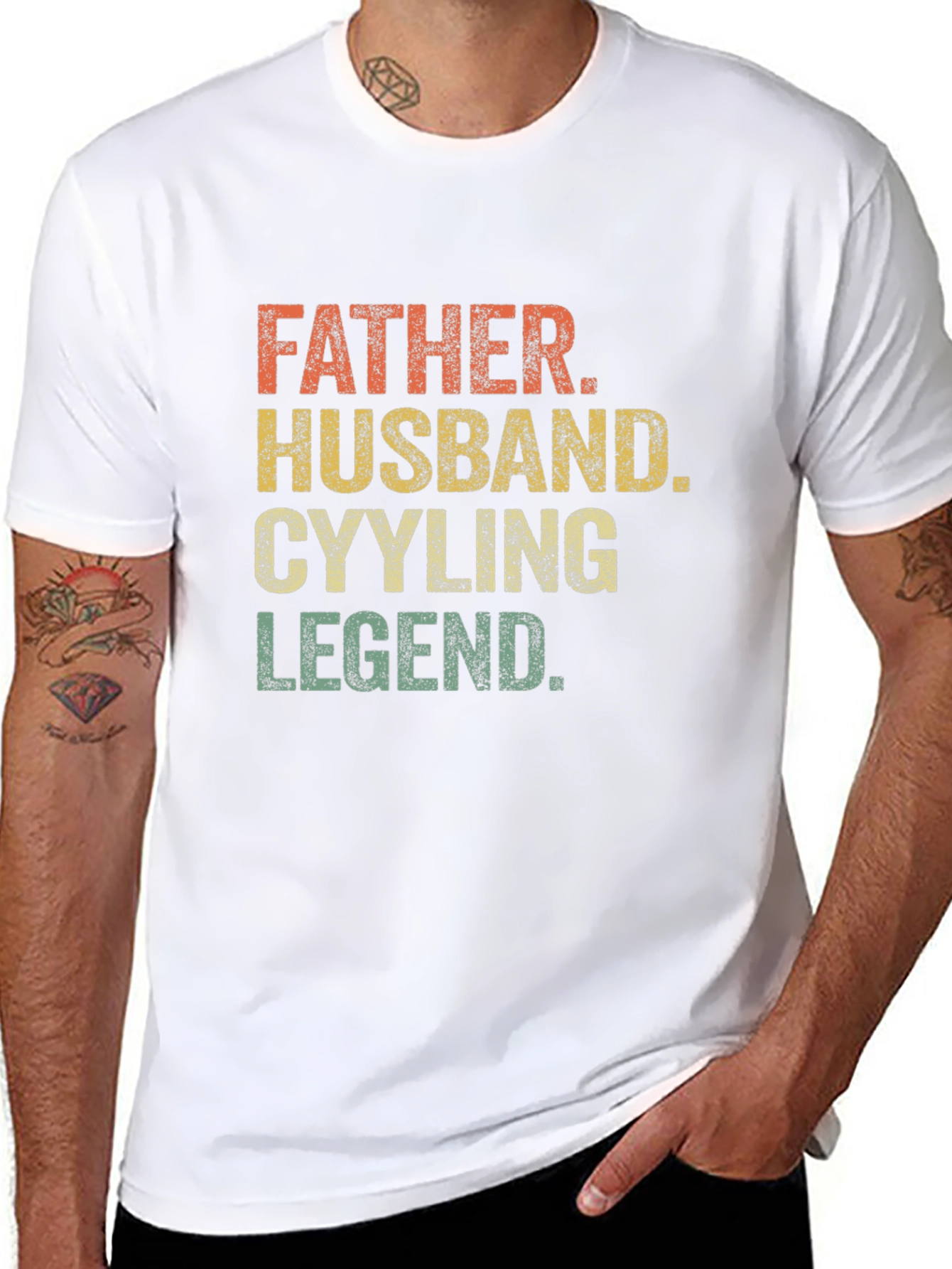 Father Husband Cycling Legend Graphic T-Shirt
