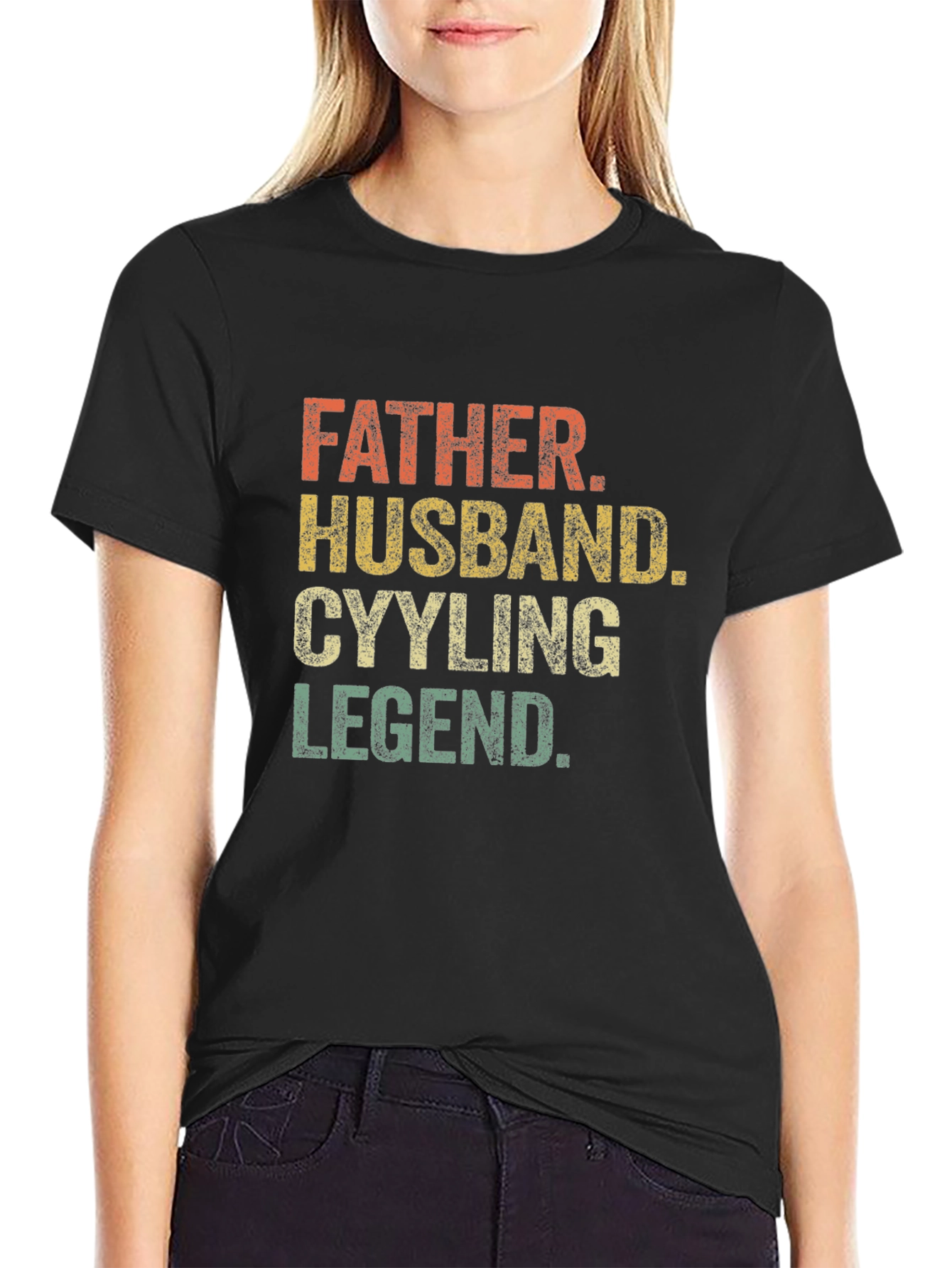 Father Husband Cycling Legend Graphic T-Shirt