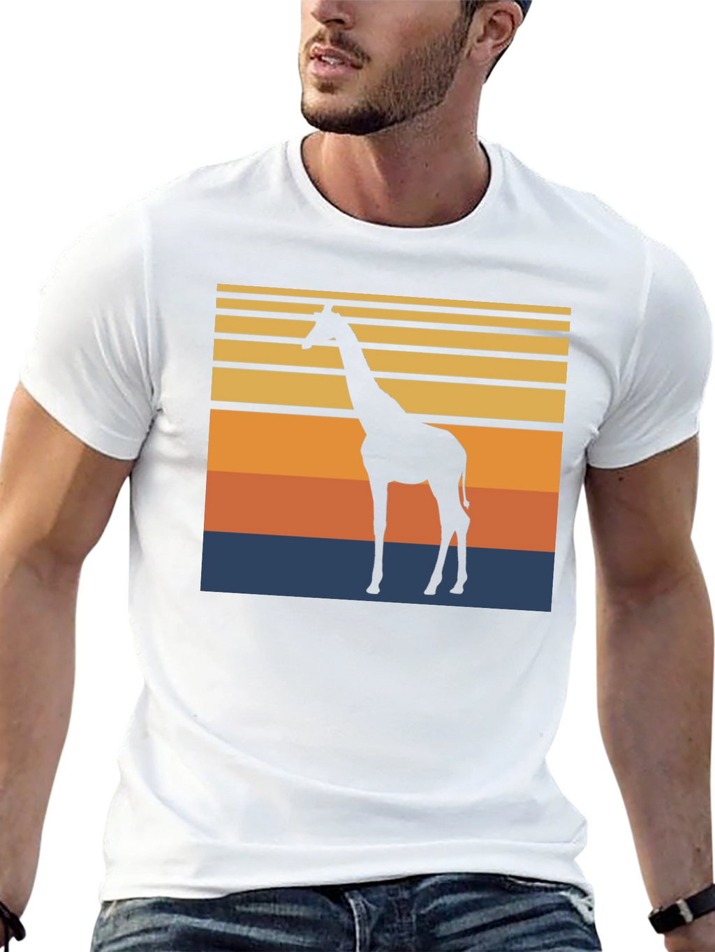 Giraffe Sunset Graphic Tee