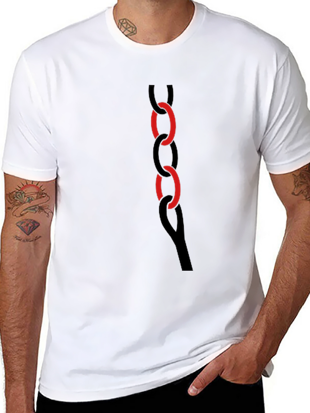 Black Chain Link Graphic Tee