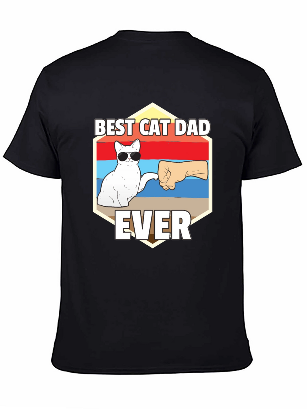 Best Cat Dad Ever Graphic T-Shirt