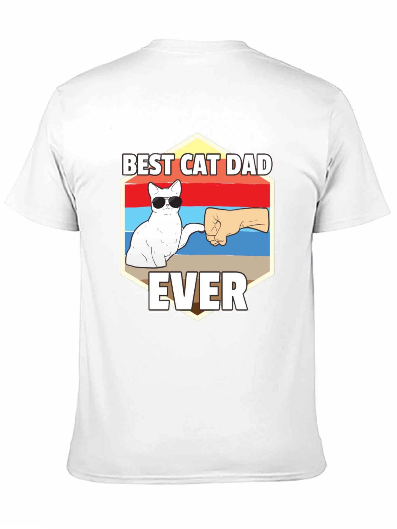 Best Cat Dad Ever Graphic T-Shirt