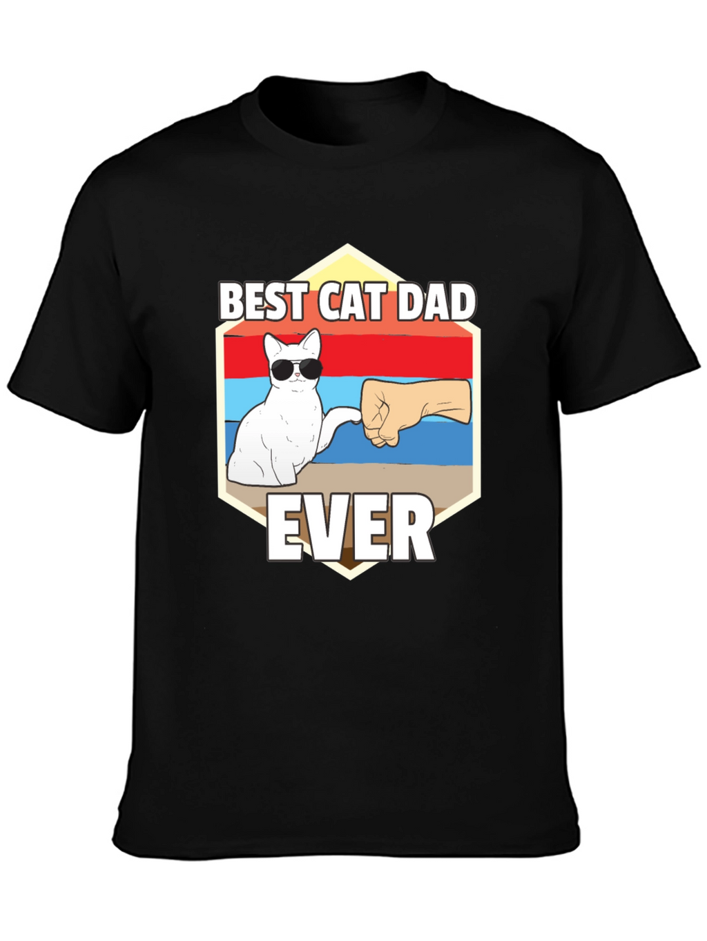 Best Cat Dad Ever Graphic T-Shirt