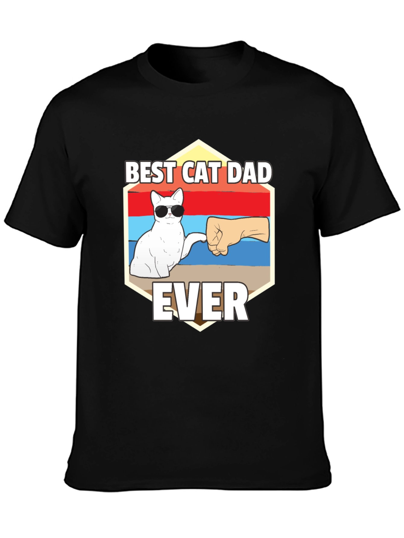 Best Cat Dad Ever Graphic T-Shirt