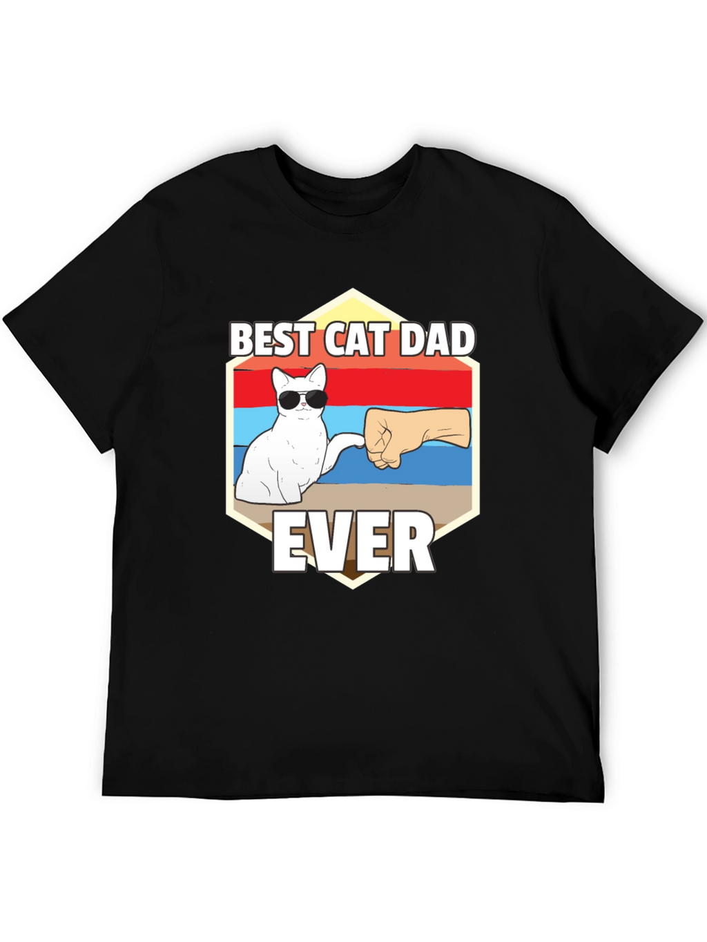 Best Cat Dad Ever Graphic T-Shirt