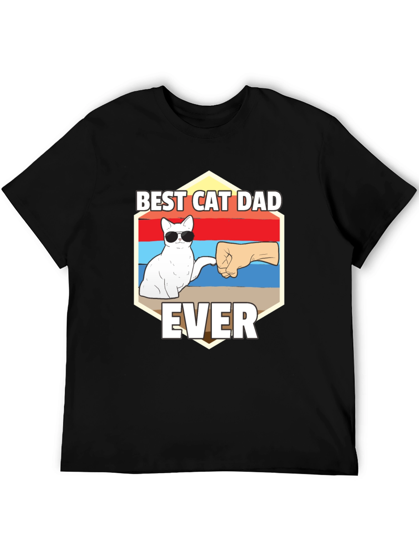 Best Cat Dad Ever Graphic T-Shirt