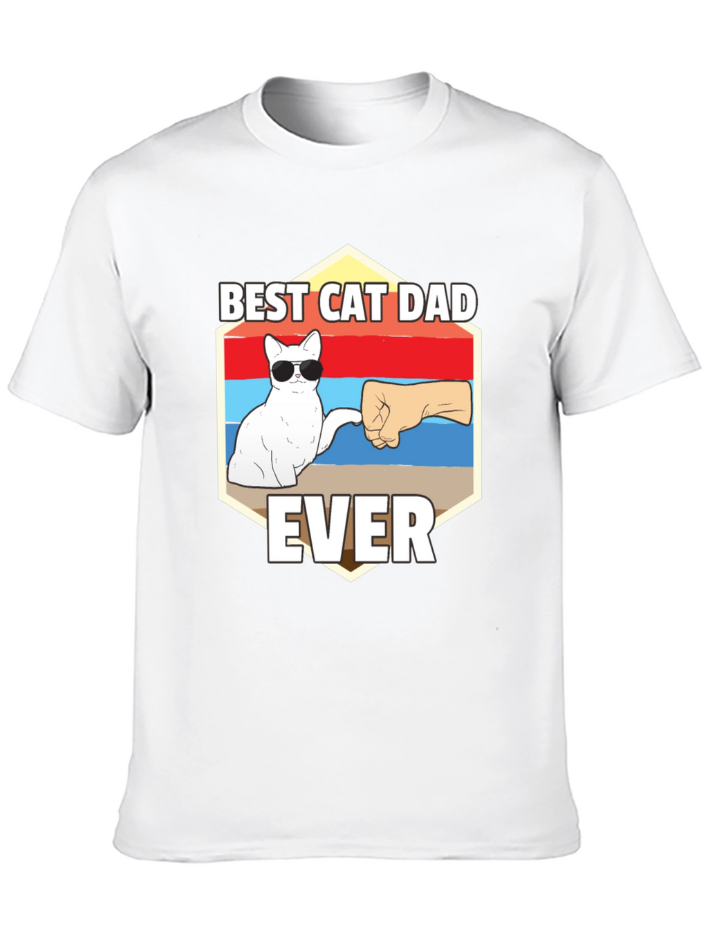 Best Cat Dad Ever Graphic T-Shirt