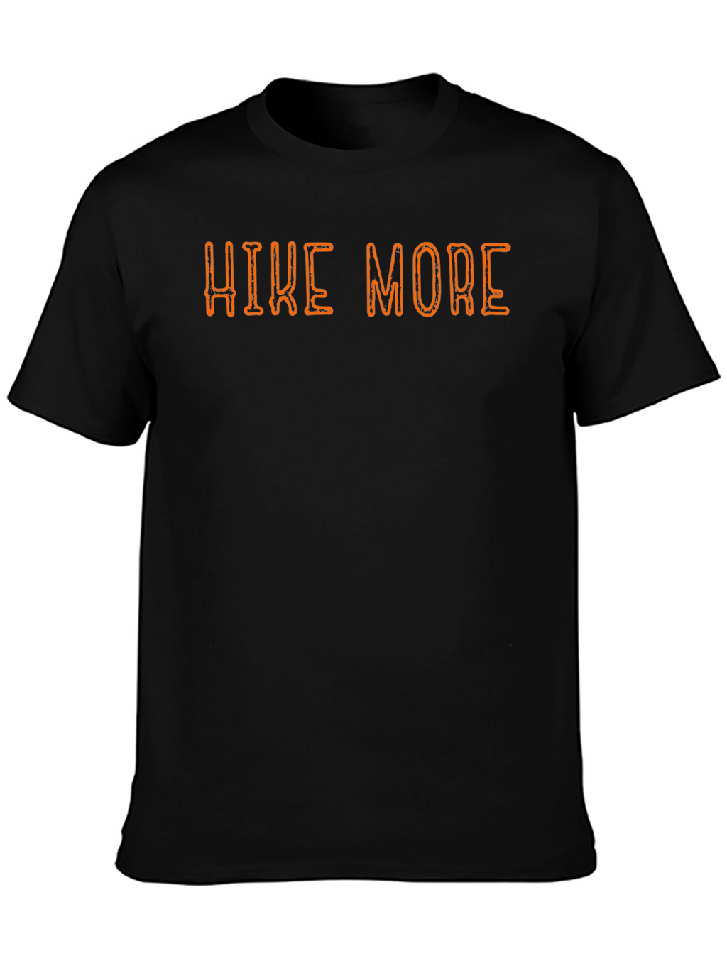 Hike More Black Cotton Graphic Tee