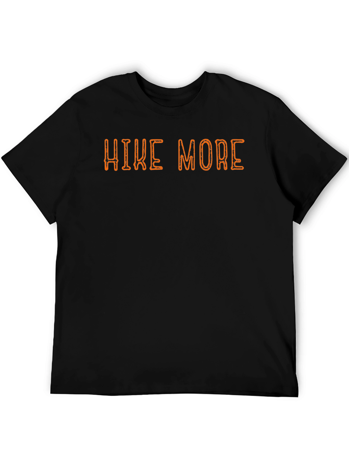 Hike More Black Cotton Graphic Tee