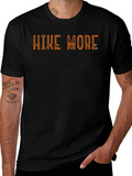Hike More Black Cotton Graphic Tee