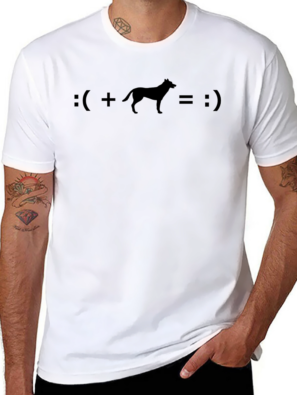 Dog Equals Happiness Graphic Tee