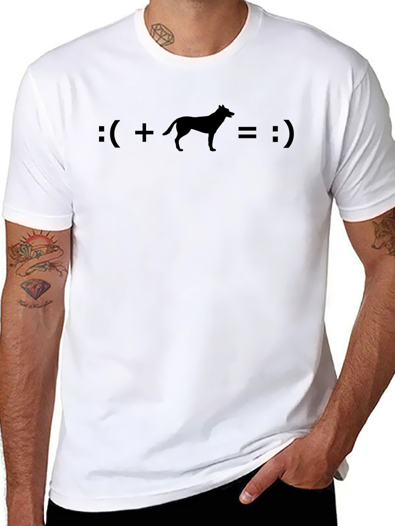 Dog Equals Happiness Graphic Tee