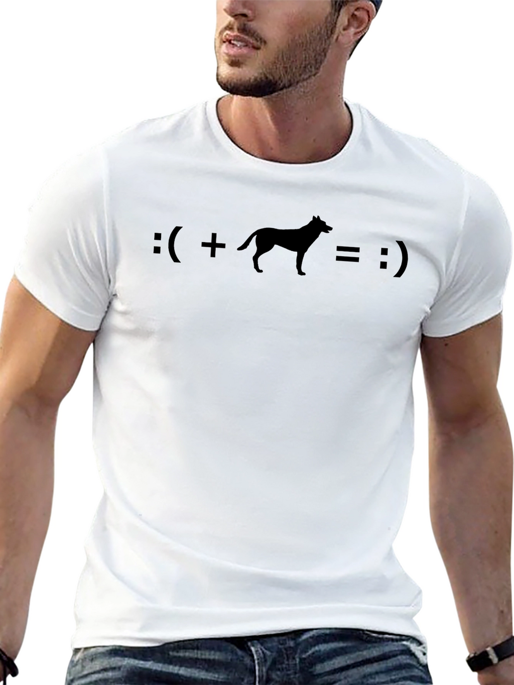 Dog Equals Happiness Graphic Tee