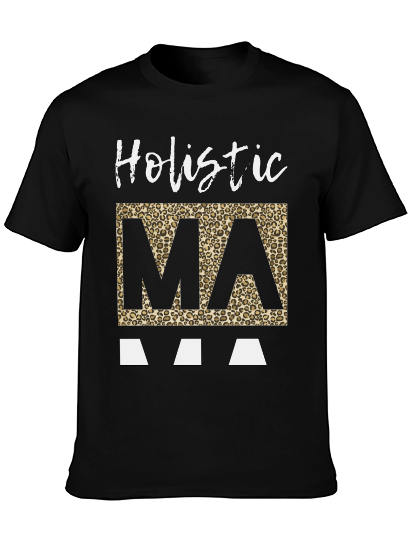 Holistic Mama Leopard Print Graphic Tee