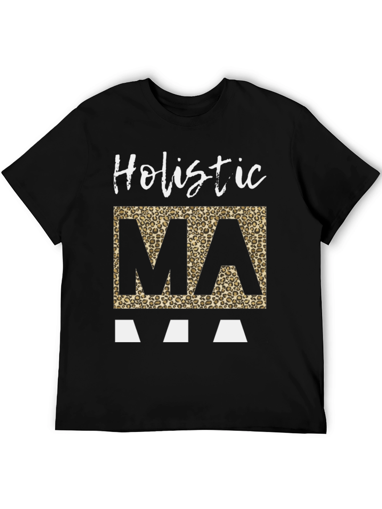 Holistic Mama Leopard Print Graphic Tee