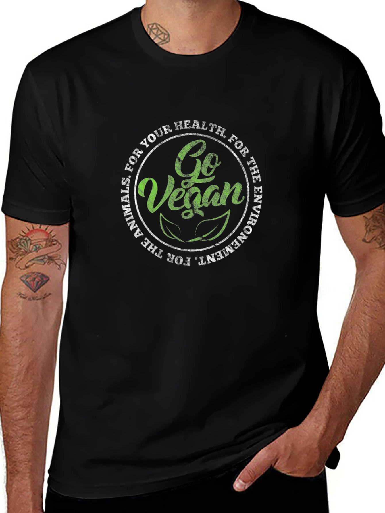 Go Vegan T-Shirt: For Your Health & The Animals