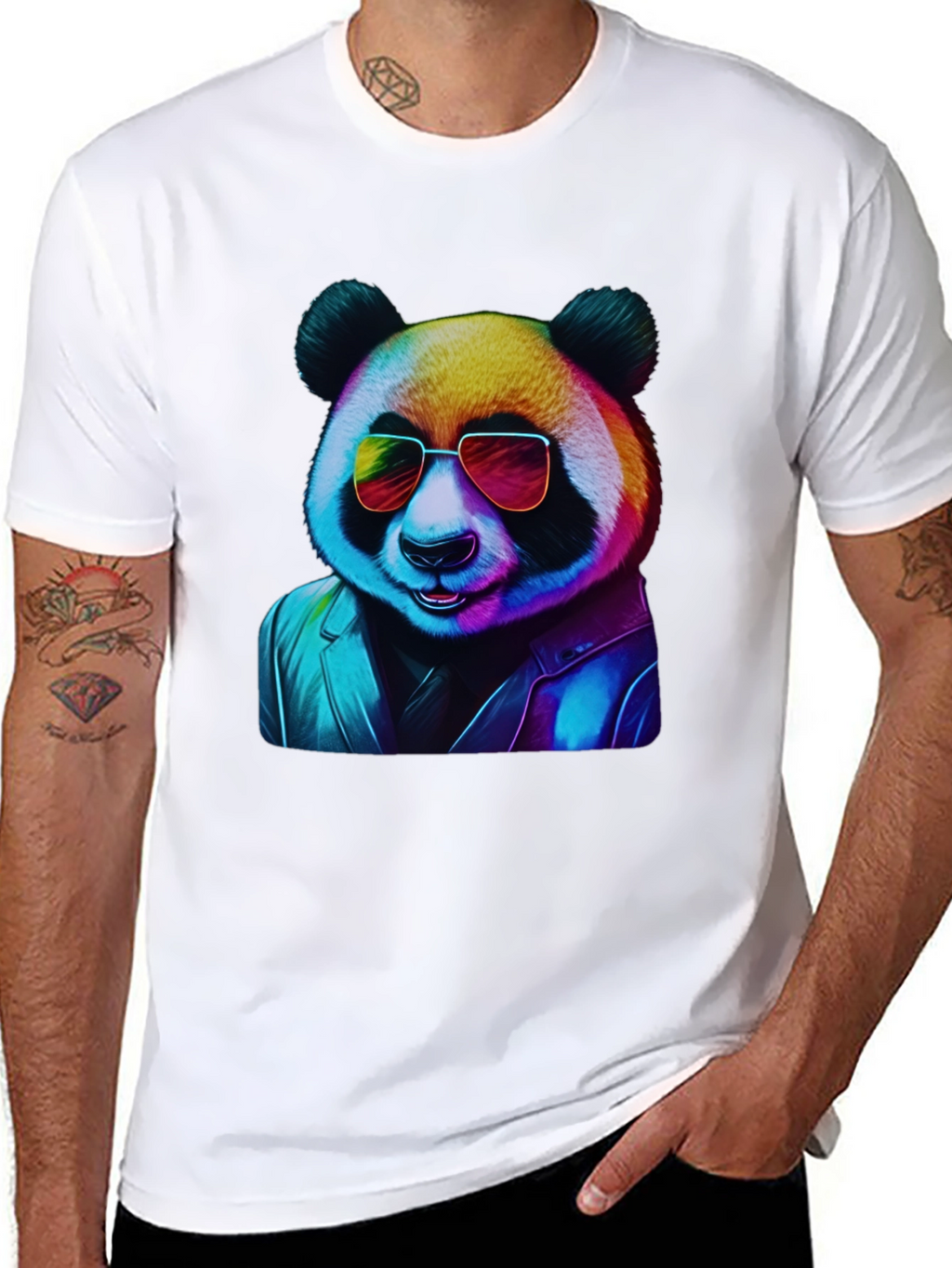 Cool Panda Graphic Tee - Black T-Shirt