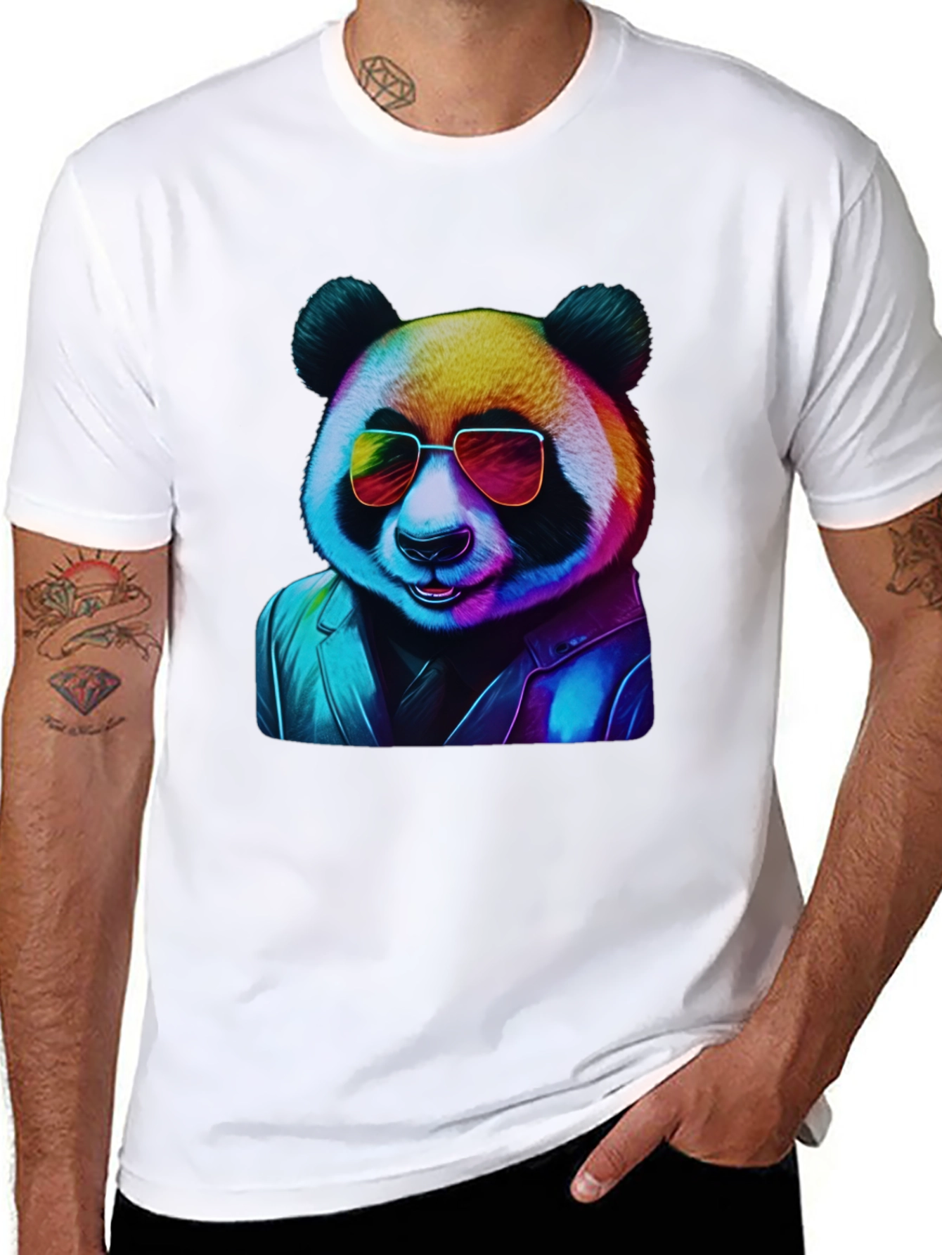 Cool Panda Graphic Tee - Black T-Shirt