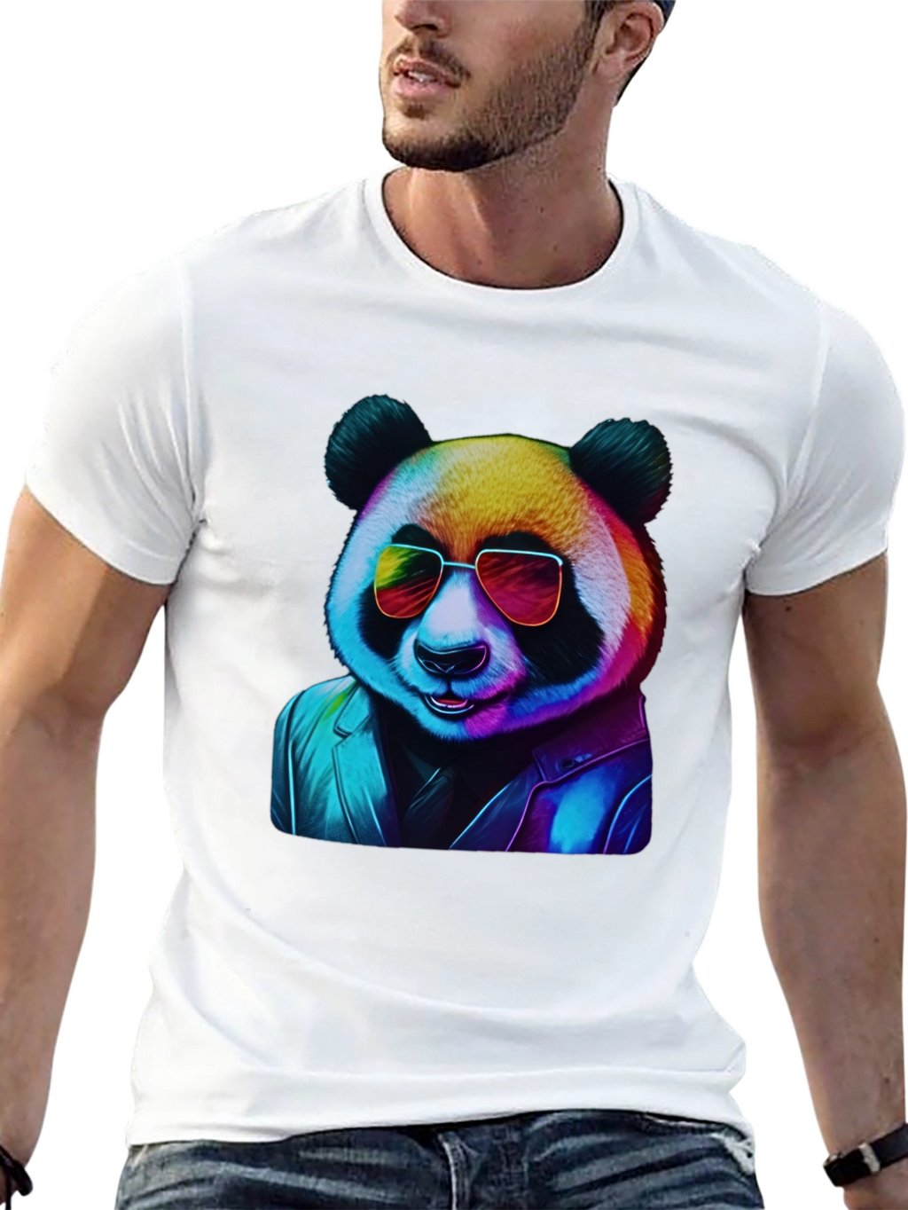Cool Panda Graphic Tee - Black T-Shirt
