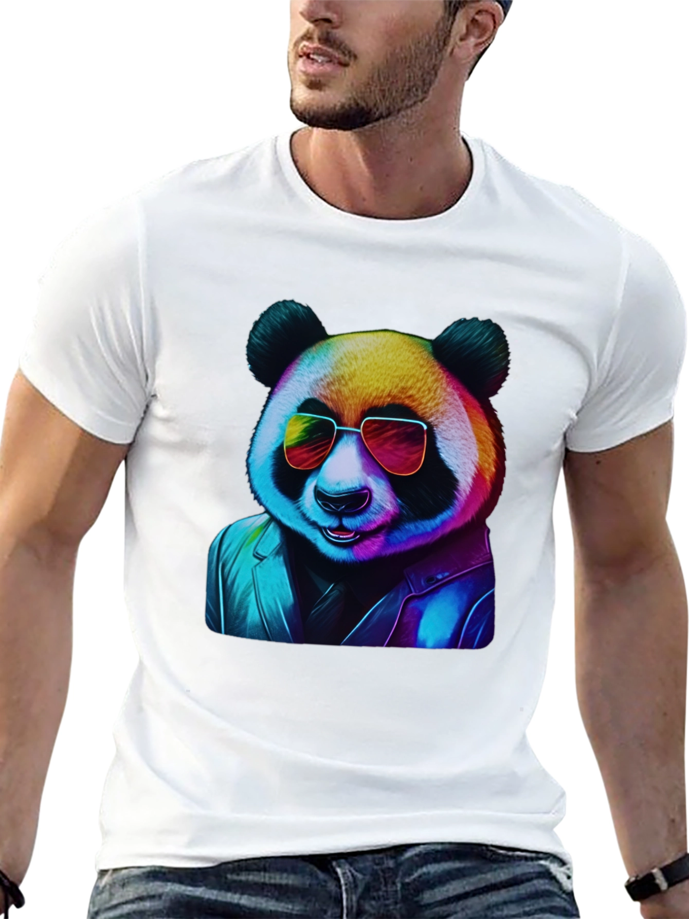 Cool Panda Graphic Tee - Black T-Shirt
